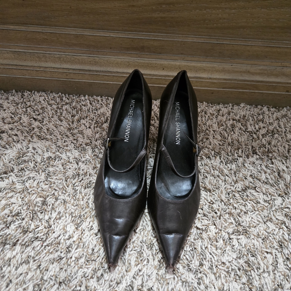 Michael Shannon Black Pointed Heels - Picture 2 of 4